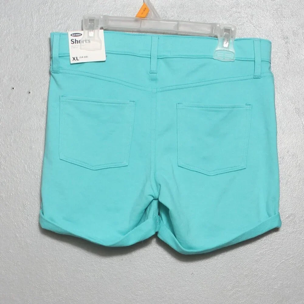 Old navy nwt teal cotton stretch shorts
